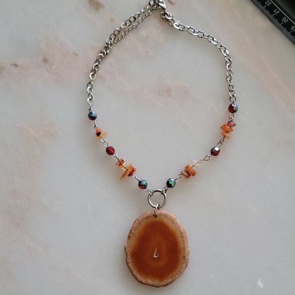 Agate Necklace Boho Chic Fashion Jewelry - Picture 3 of 10